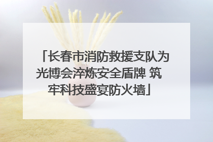 长春市消防救援支队为光博会淬炼安全盾牌 筑牢科技盛宴防火墙